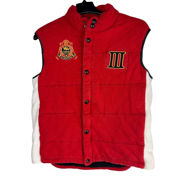 Polo Ralph Lauren Vest Italia Italy Snap Front Puffer Challenge Cup Men's Large - Picture 2 of 16